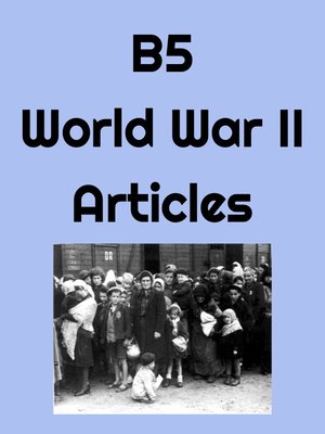 cover image of B5 World War II Articles